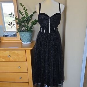 Elegant Black Glitter Dress